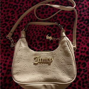Juicy Couture Beige Embossed Shoulder Bag